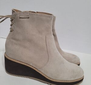 Earth Women's Calia Wedge Ankle Booties, Taupe 240, Sz 10 M